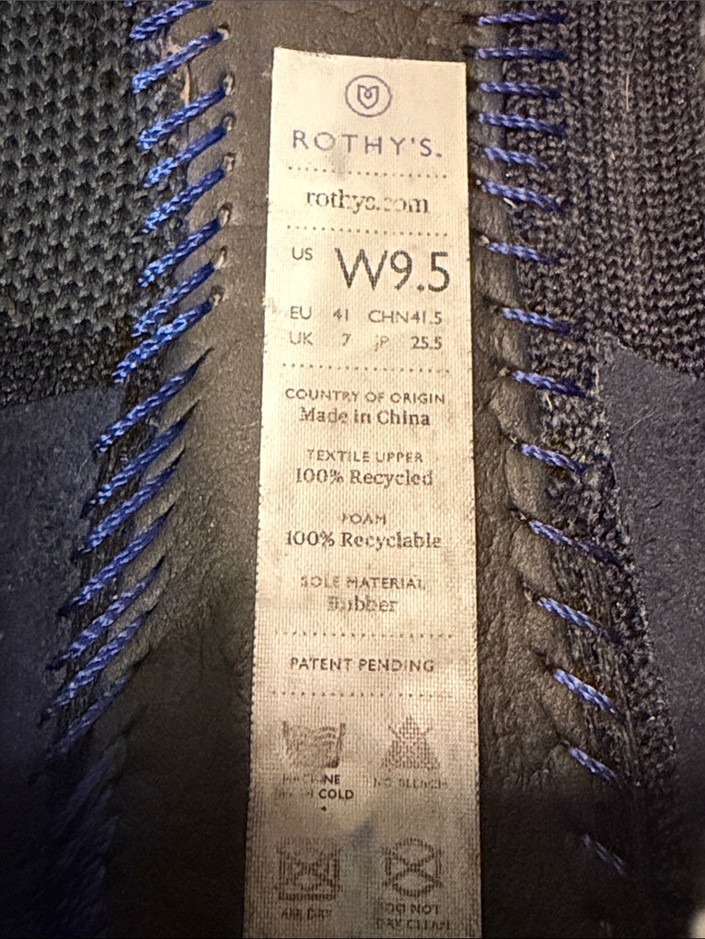 Rothy’s Retired The Point Camo Blue Gray size 9.5 - Picture 7 of 8